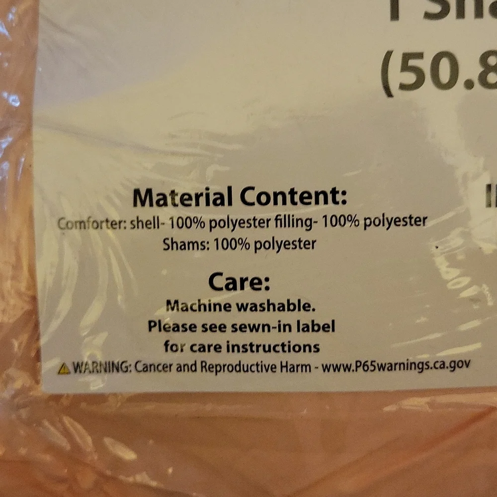 Heritage Club Pink Twin Comforter/Sham Embroidery Polyester Washable 66x86